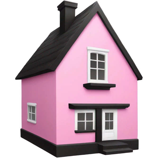 Modern pink and black house  emoji