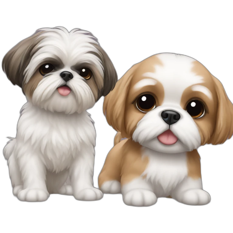 human baby vs shih tzu emoji