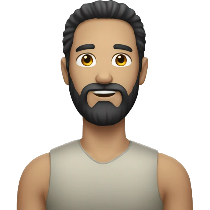 white man with black beard emoji