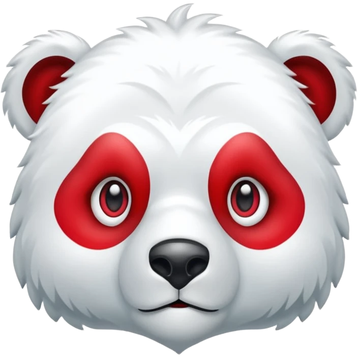 Eisbäre mit grimmigen bösen Blick und leuchtenden roten Augen emoji