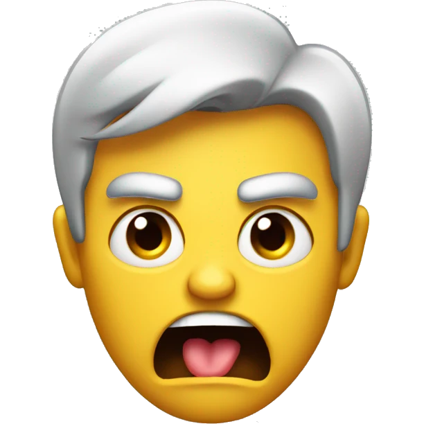 angry person with tongue out emoji