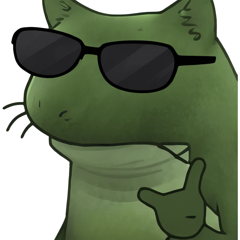 Cat with sunglasses emoji