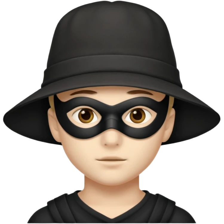 masked Boy with hat emoji