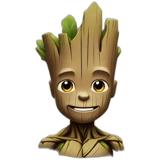 Groot Simpson style emoji