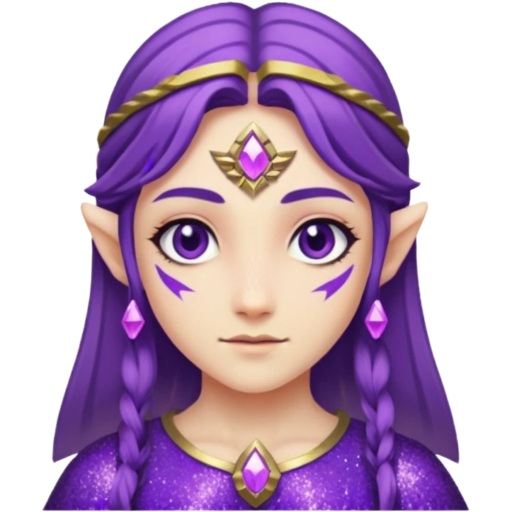 glitter purple zelda emoji