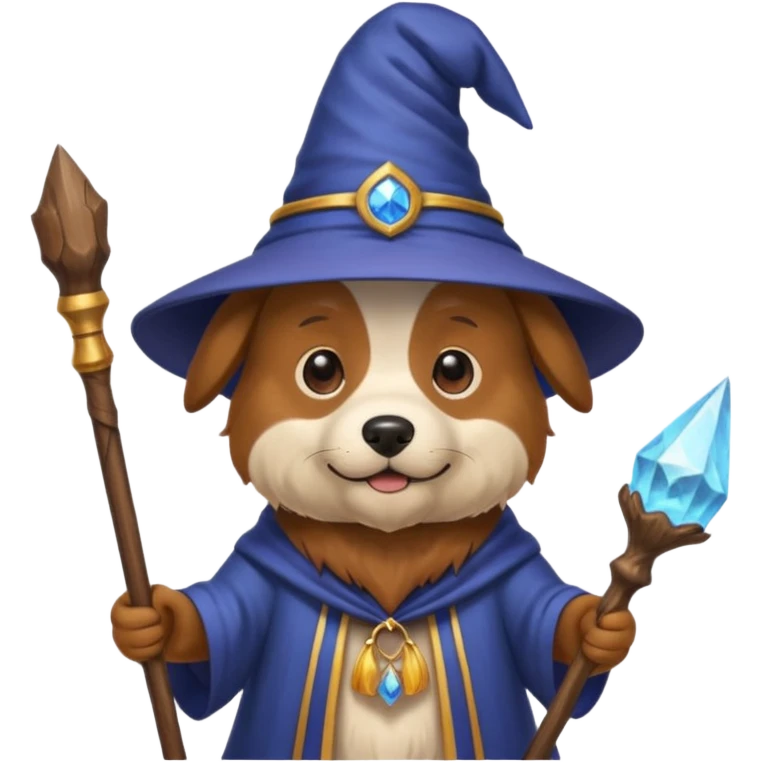Dog wizard emoji