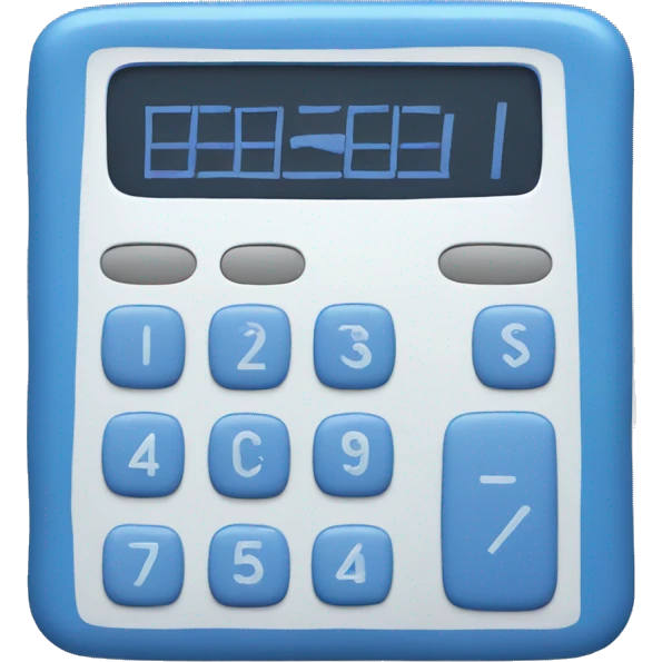blue calculator emoji