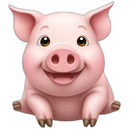 Pig with mobile emoji