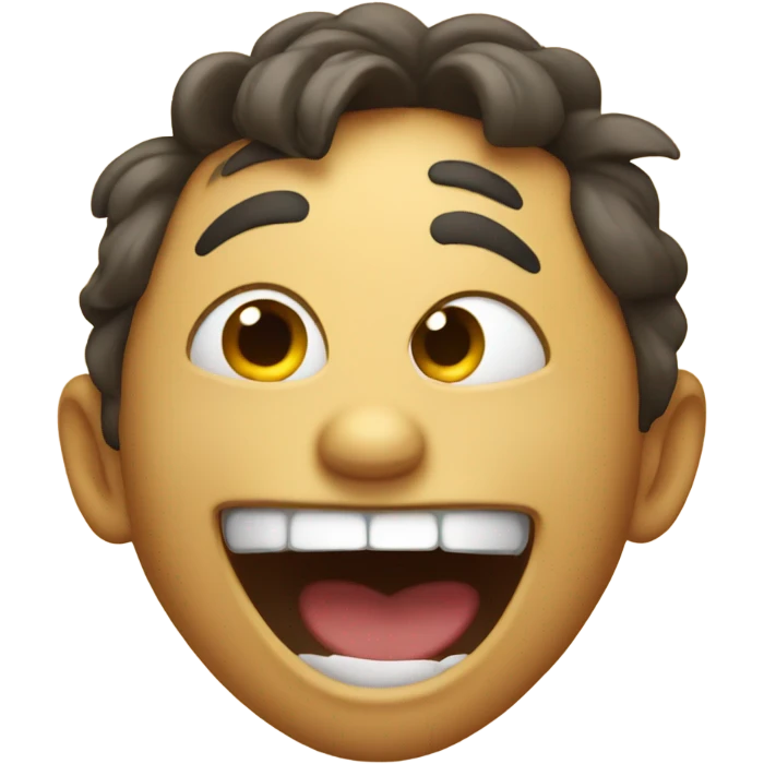 Crazy face laughing emoji