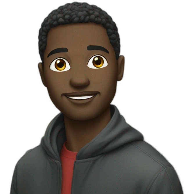 Black man in paris emoji