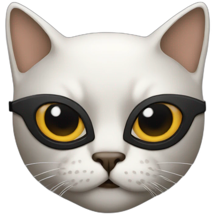 cat head in mask flash emoji