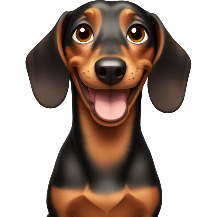 smiling dachshund emoji