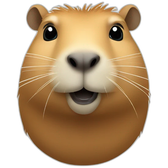 capybara qui pose un classique emoji