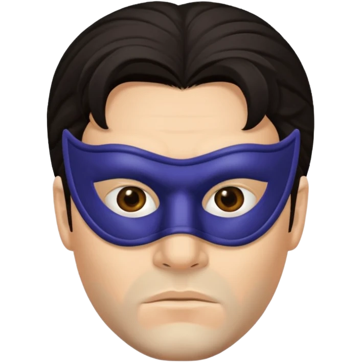 Make emoji of man attractive who wear mask  and sigma mal emoji