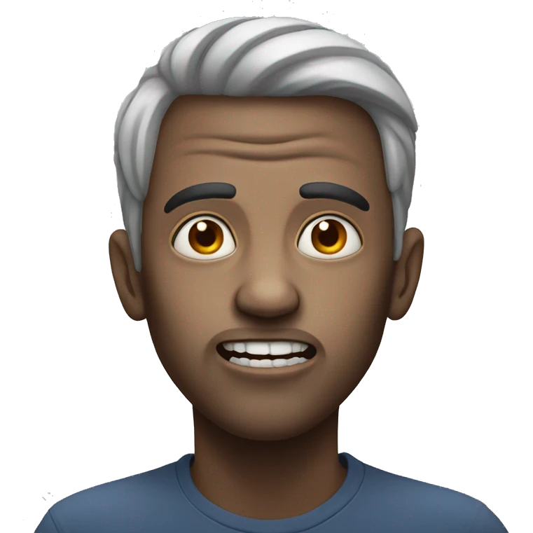 terrifying uncanny face emoji