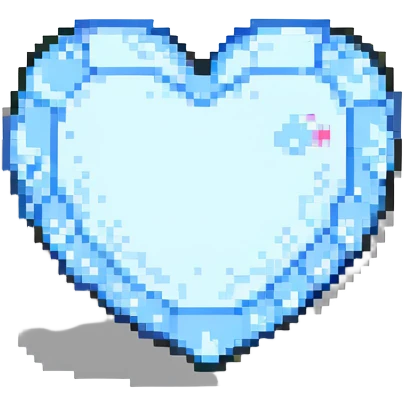 heart, retro and vibrant pixel art style emoji