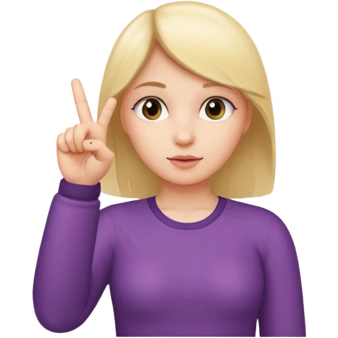 girl naked making a hand gesture showing that something is small: thumb and middle finger close together, other fingers closed emoji