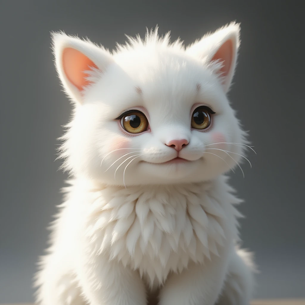 chiikawa character, photorealistic, soft lighting, white fur, expressive eyes, minimal background emoji