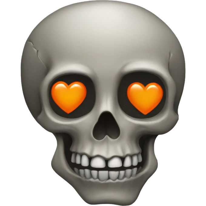 skull with orange heart emoji