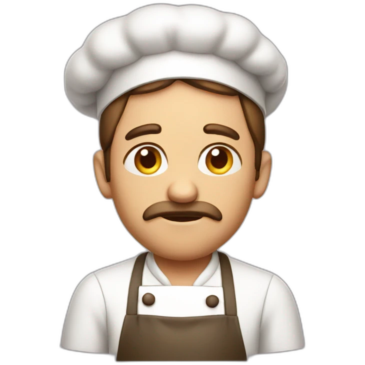 unhappy baker emoji