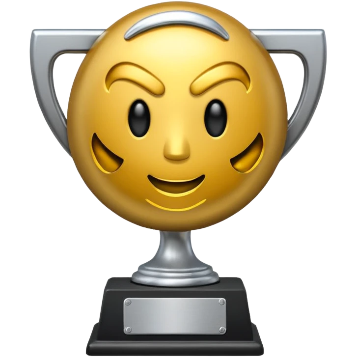 trofeu escrito "PANIC" emoji