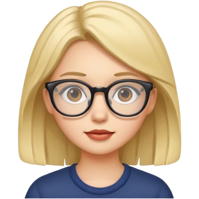 Niña con lentes  emoji