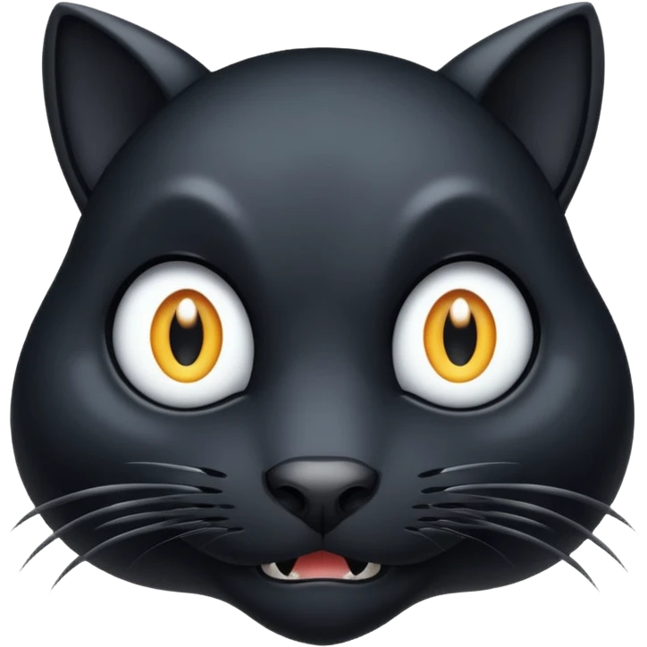 A black creature with four white eyes, two meters tall emoji
