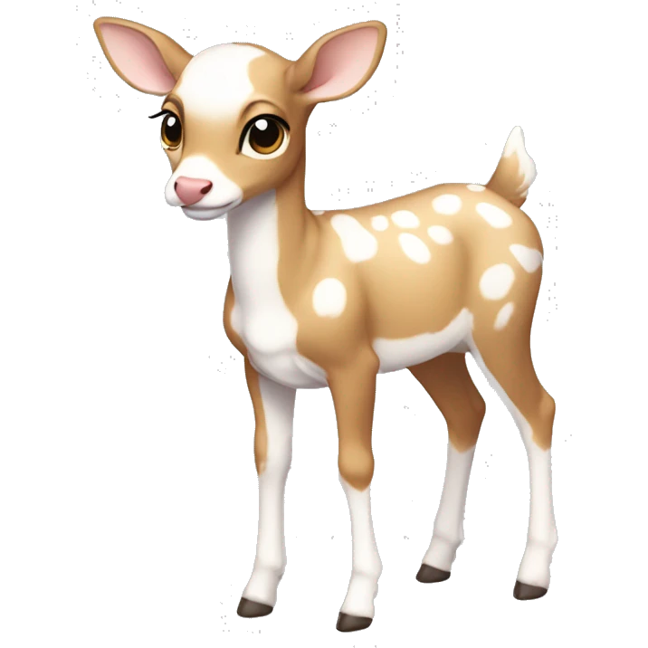 piebald fawn pretty fullbody emoji
