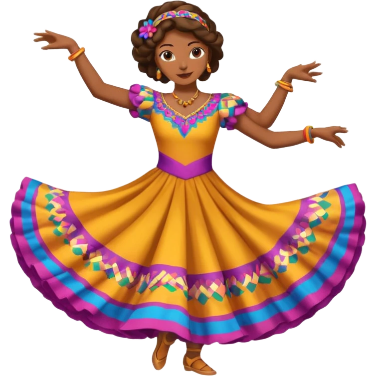 Folk dancer (twirl) emoji