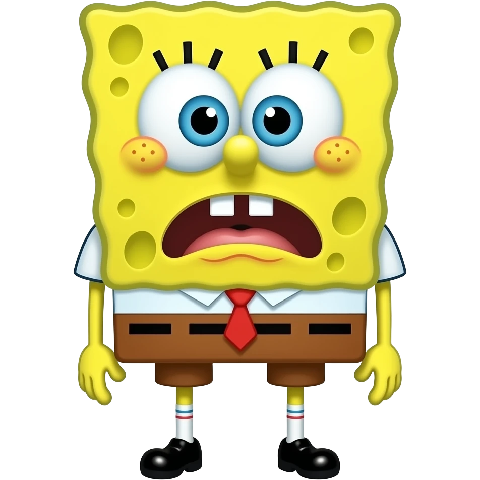 meme de medo esponja emoji