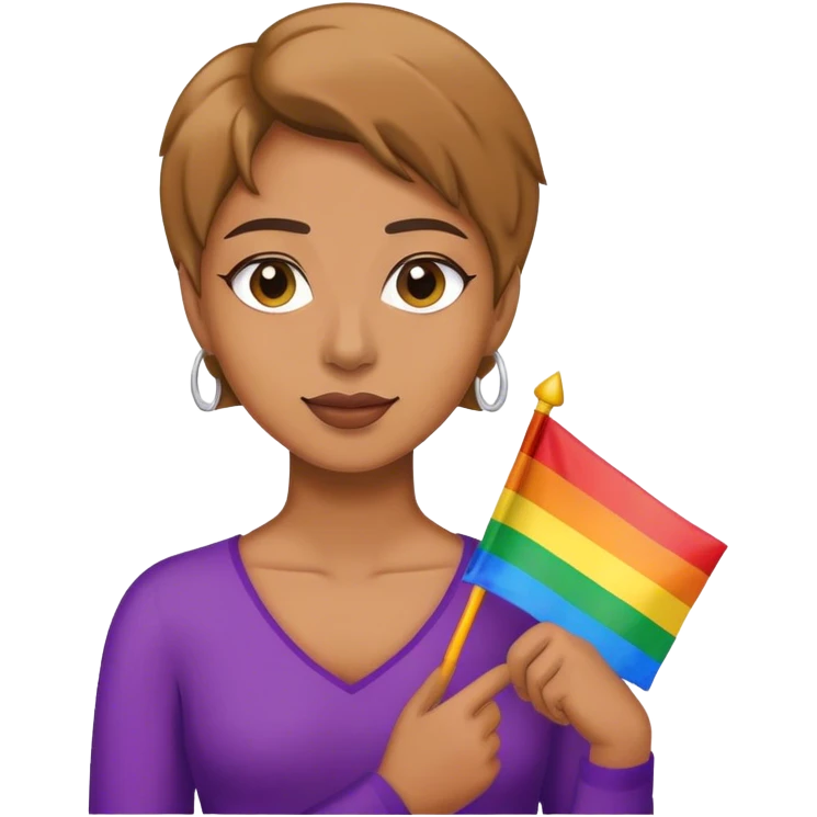 woman with lgbt flag emoji