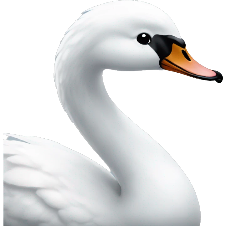 cute white swan emoji