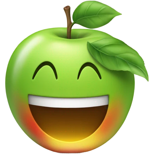 a sun with apple as its core emoji