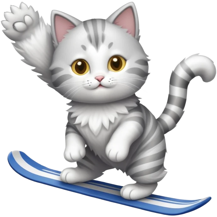 A cat that does slalom in Norway emoji