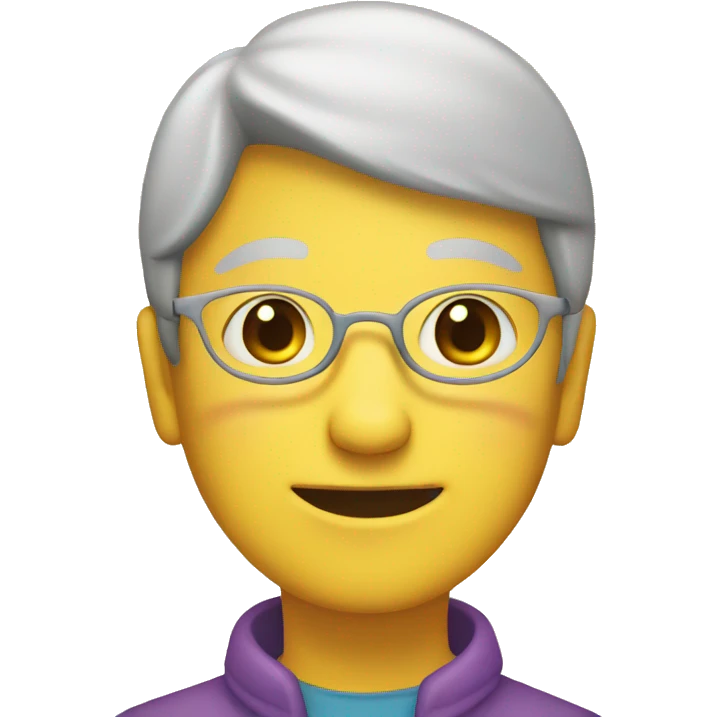 circle yellow emoji of a gran emoji