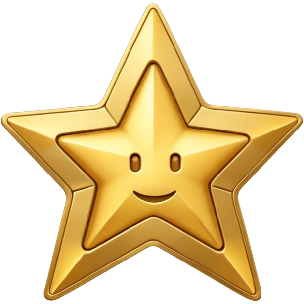 A cute 3D Stylized icon of Star Ticket for game emoji
