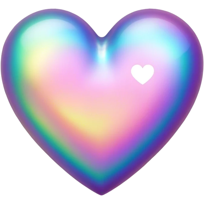 Iridescent heart  emoji