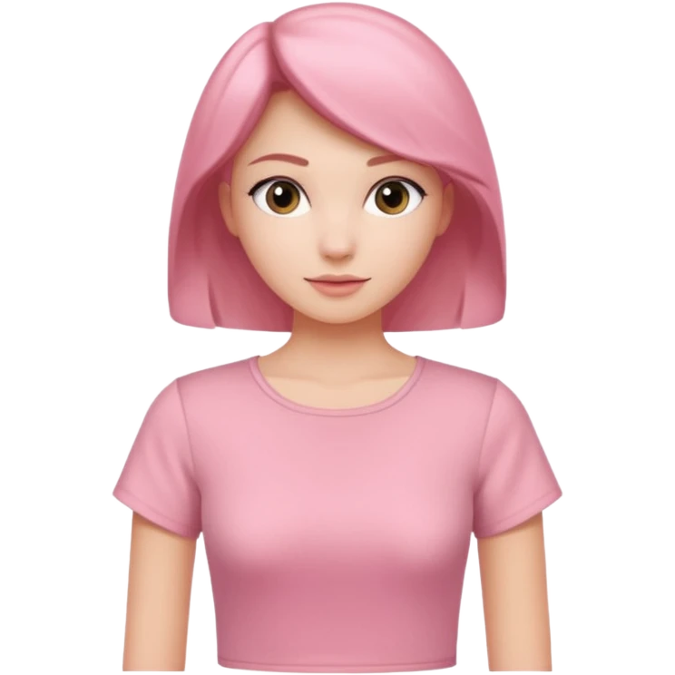Rose-pink women’s top with short sleeves, soft fabric, gentle lighting, isolated on plain background. Complete plain, no textures. emoji