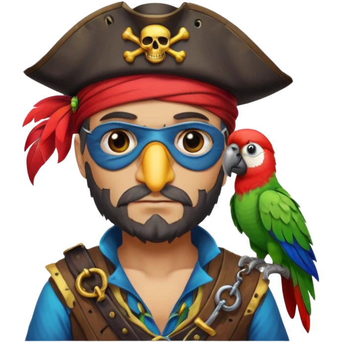 pirate and parrot emoji