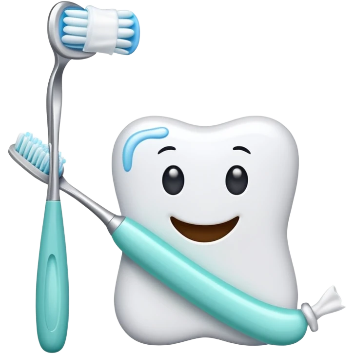 Tooth and toothbrush emoji