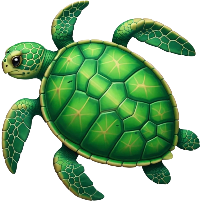 sea turtle, apple emoji style emoji