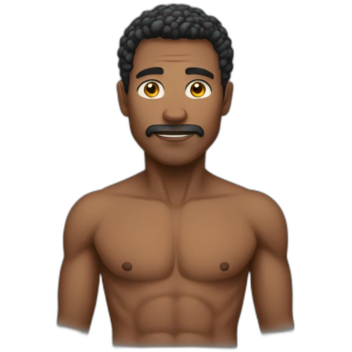 man without clothes emoji