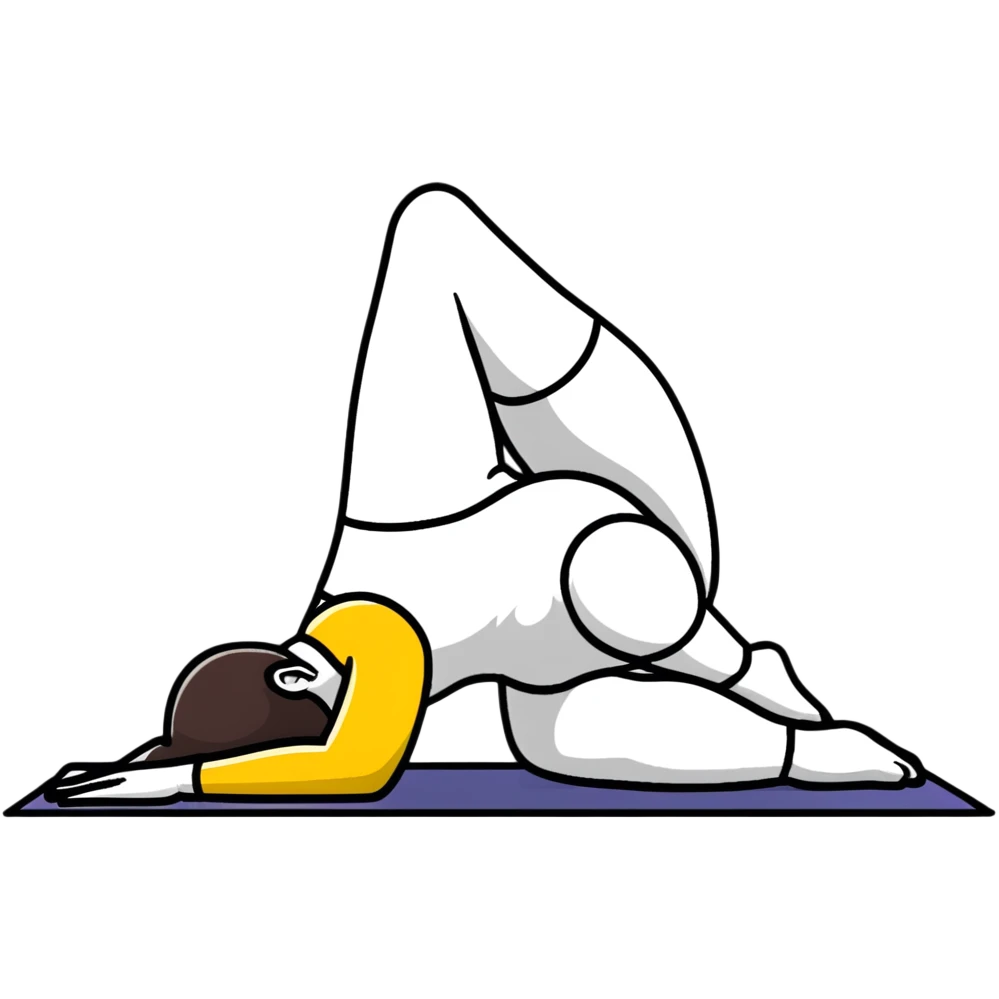 person doing downward dog yoga pose emoji
