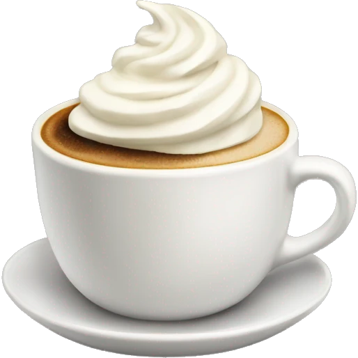 Coffee with whipped cream  emoji