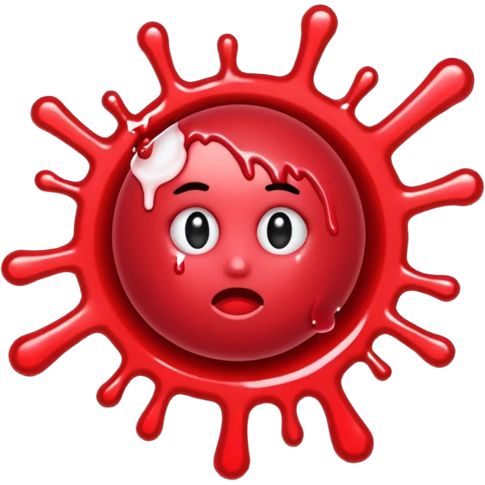 gunshot with blood  emoji