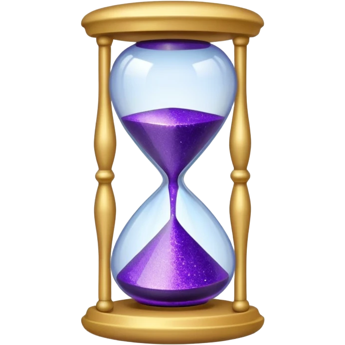 glitter purple hourglass emoji