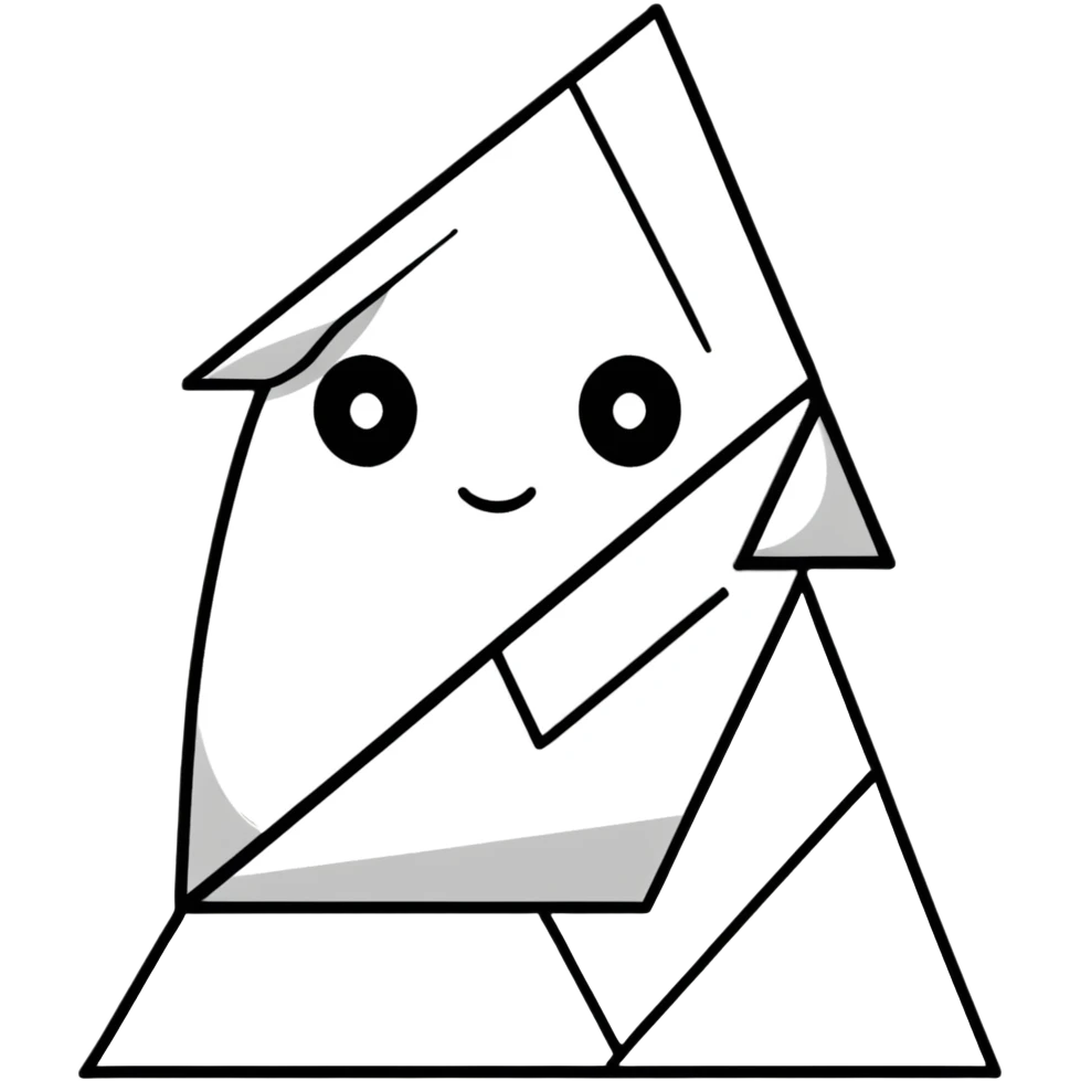 character with triangle head emoji