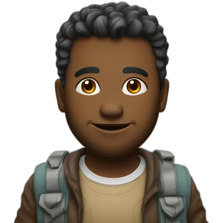 Un gros assis sure une vache emoji