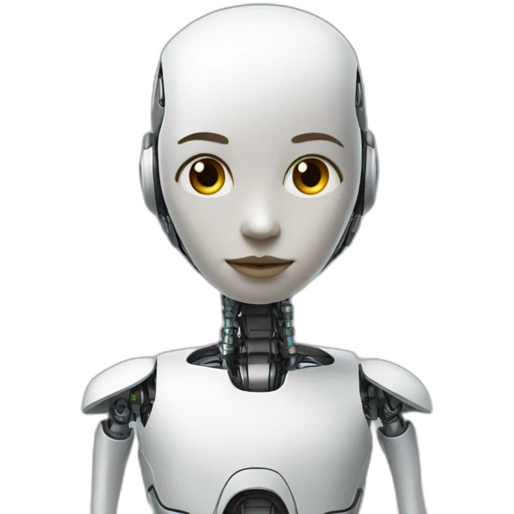 Human robot hybrid emoji