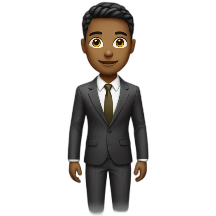 A fashion boy in a suit emoji